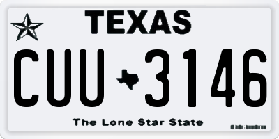 TX license plate CUU3146