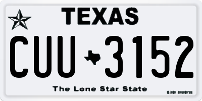 TX license plate CUU3152