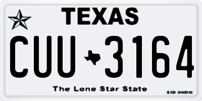 TX license plate CUU3164