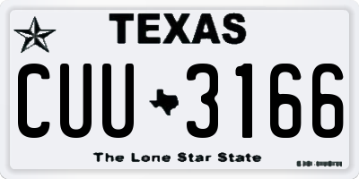TX license plate CUU3166