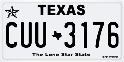 TX license plate CUU3176