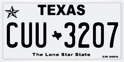 TX license plate CUU3207