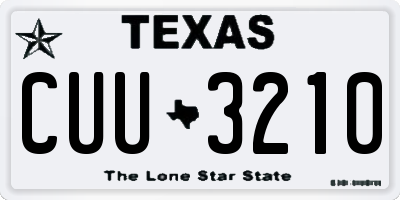 TX license plate CUU3210