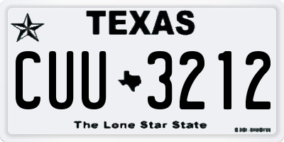 TX license plate CUU3212