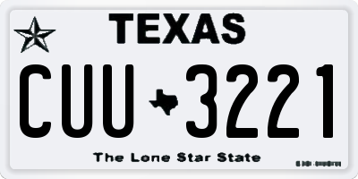 TX license plate CUU3221