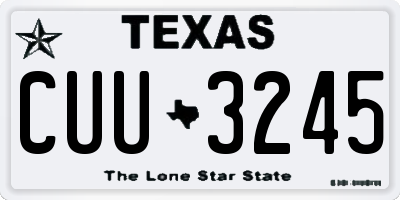 TX license plate CUU3245