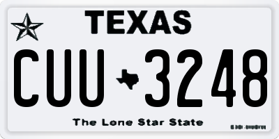 TX license plate CUU3248