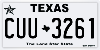 TX license plate CUU3261