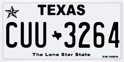 TX license plate CUU3264