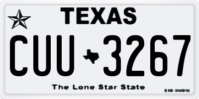 TX license plate CUU3267