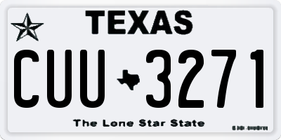 TX license plate CUU3271