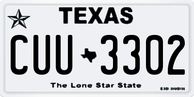TX license plate CUU3302
