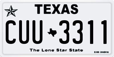 TX license plate CUU3311