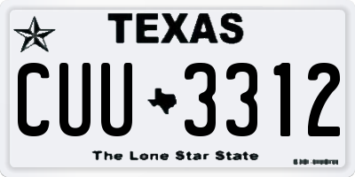 TX license plate CUU3312