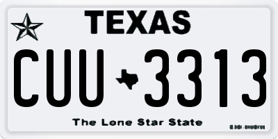 TX license plate CUU3313