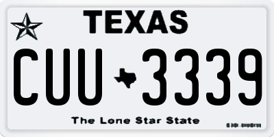 TX license plate CUU3339
