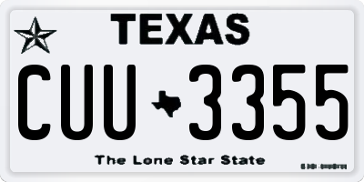TX license plate CUU3355
