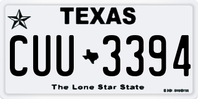 TX license plate CUU3394
