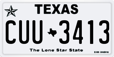 TX license plate CUU3413