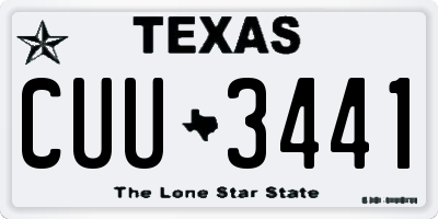 TX license plate CUU3441