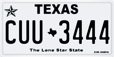 TX license plate CUU3444