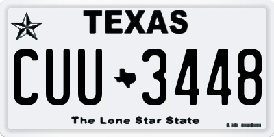 TX license plate CUU3448