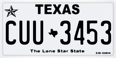 TX license plate CUU3453