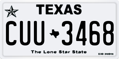 TX license plate CUU3468