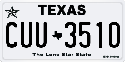TX license plate CUU3510