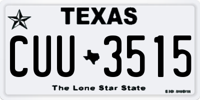 TX license plate CUU3515