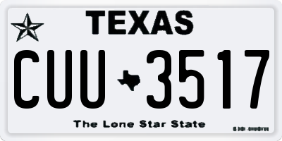 TX license plate CUU3517