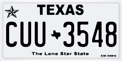 TX license plate CUU3548