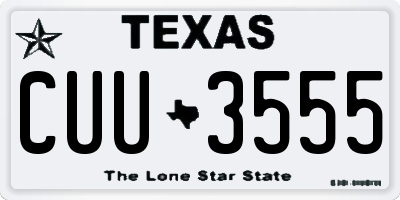 TX license plate CUU3555