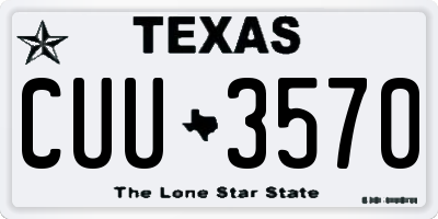 TX license plate CUU3570