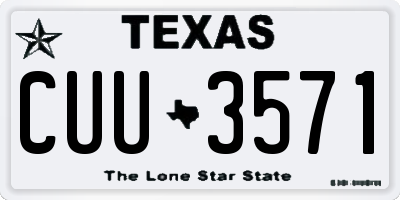 TX license plate CUU3571