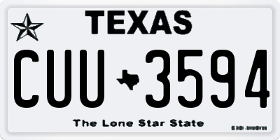 TX license plate CUU3594
