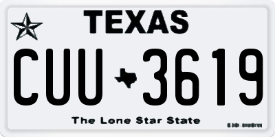 TX license plate CUU3619