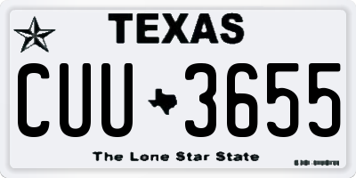 TX license plate CUU3655