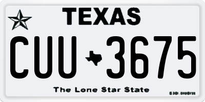 TX license plate CUU3675