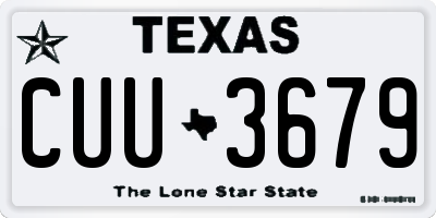 TX license plate CUU3679
