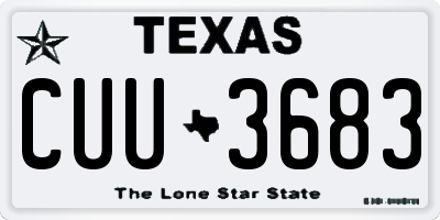 TX license plate CUU3683