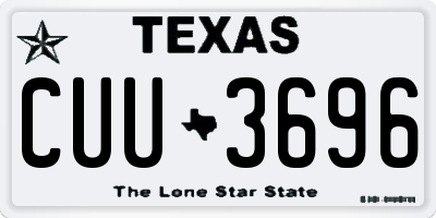 TX license plate CUU3696