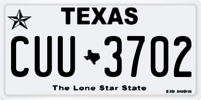 TX license plate CUU3702