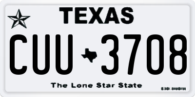 TX license plate CUU3708