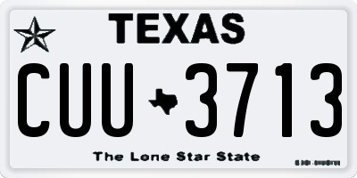 TX license plate CUU3713