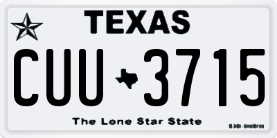 TX license plate CUU3715