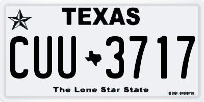 TX license plate CUU3717