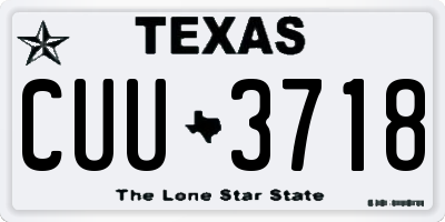 TX license plate CUU3718