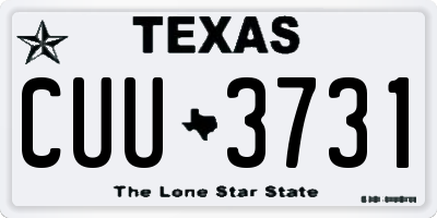 TX license plate CUU3731