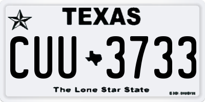 TX license plate CUU3733